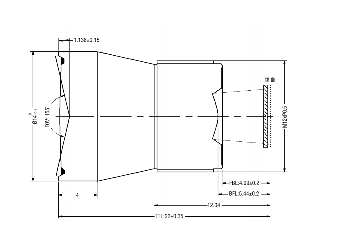 M12 2.5mm F2.0 Lens
